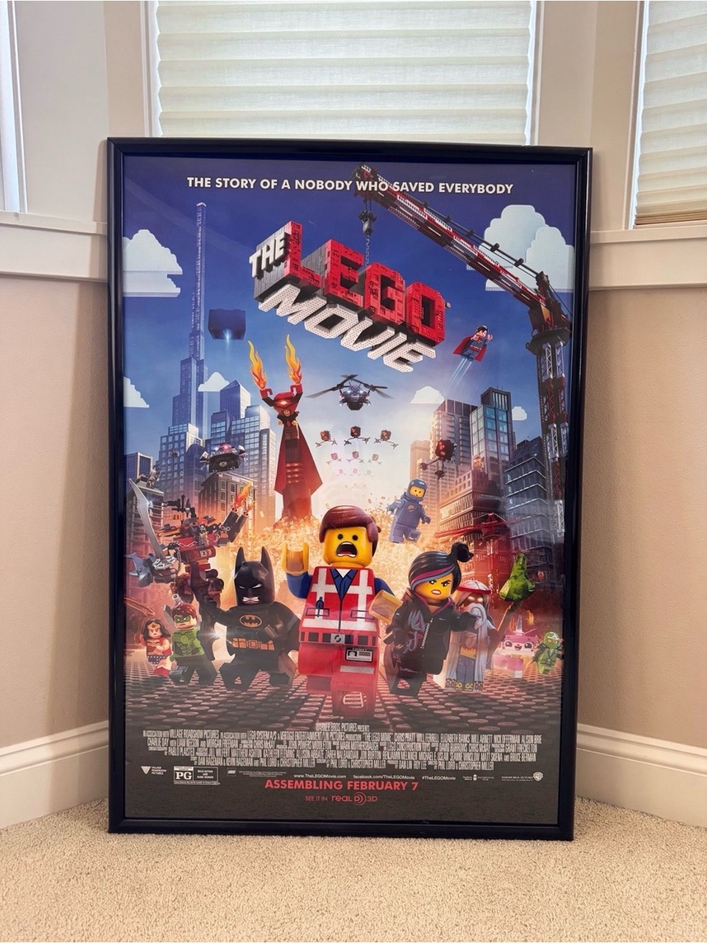 The LEGO Movie Framed Poster -Pristine condition